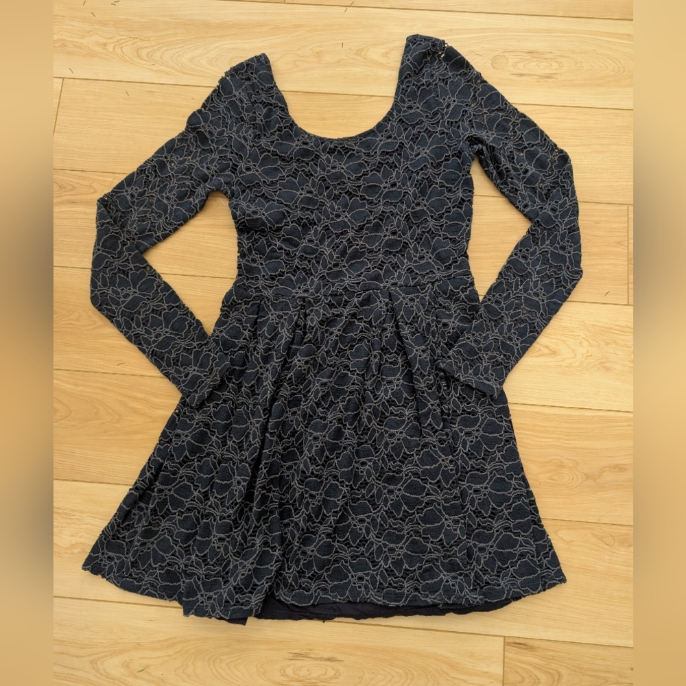 Elegant Navy Lace Dress By Free People